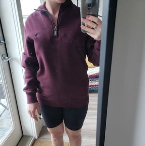 US Polo Assn - Quarter Zip Plum Sweater